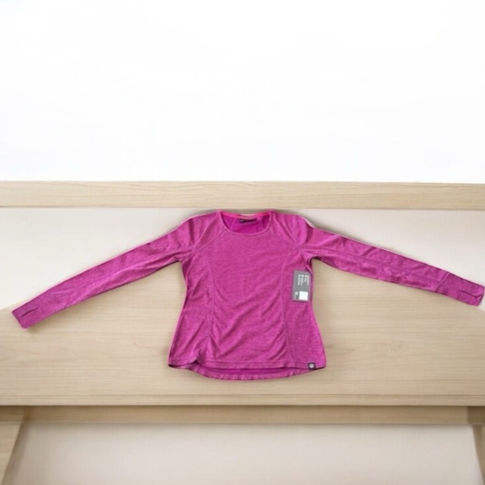 MONDETTA WOOL PURPLE LONG SLEEVE ATHLETIC TOP SIZE L